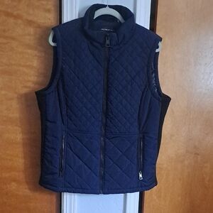 Andrew Marc Navy Quilted Vest